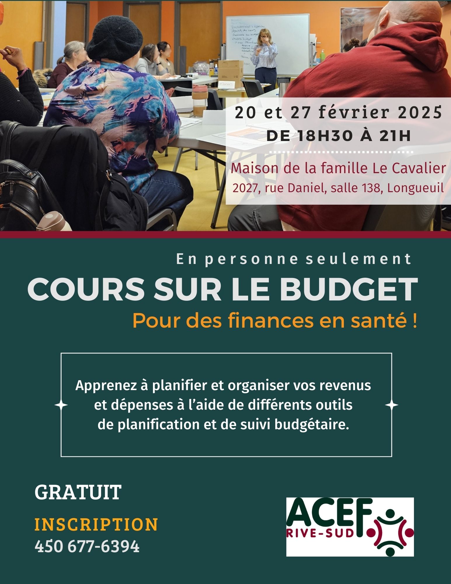 Affiche Cours sur le budget