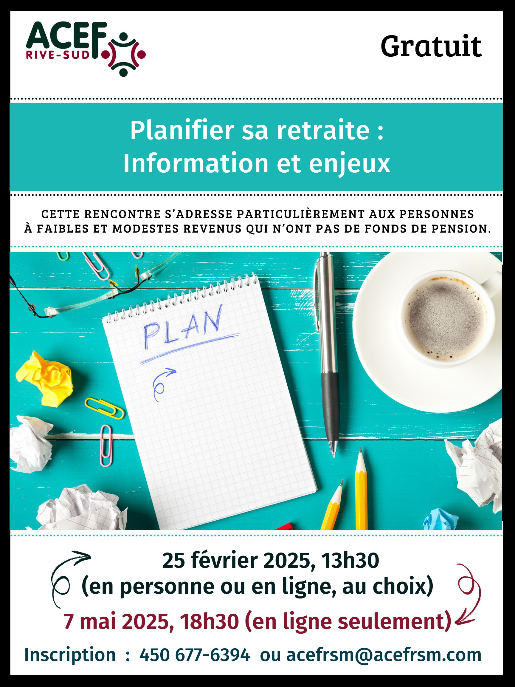 Affiche Préparation à la retraite