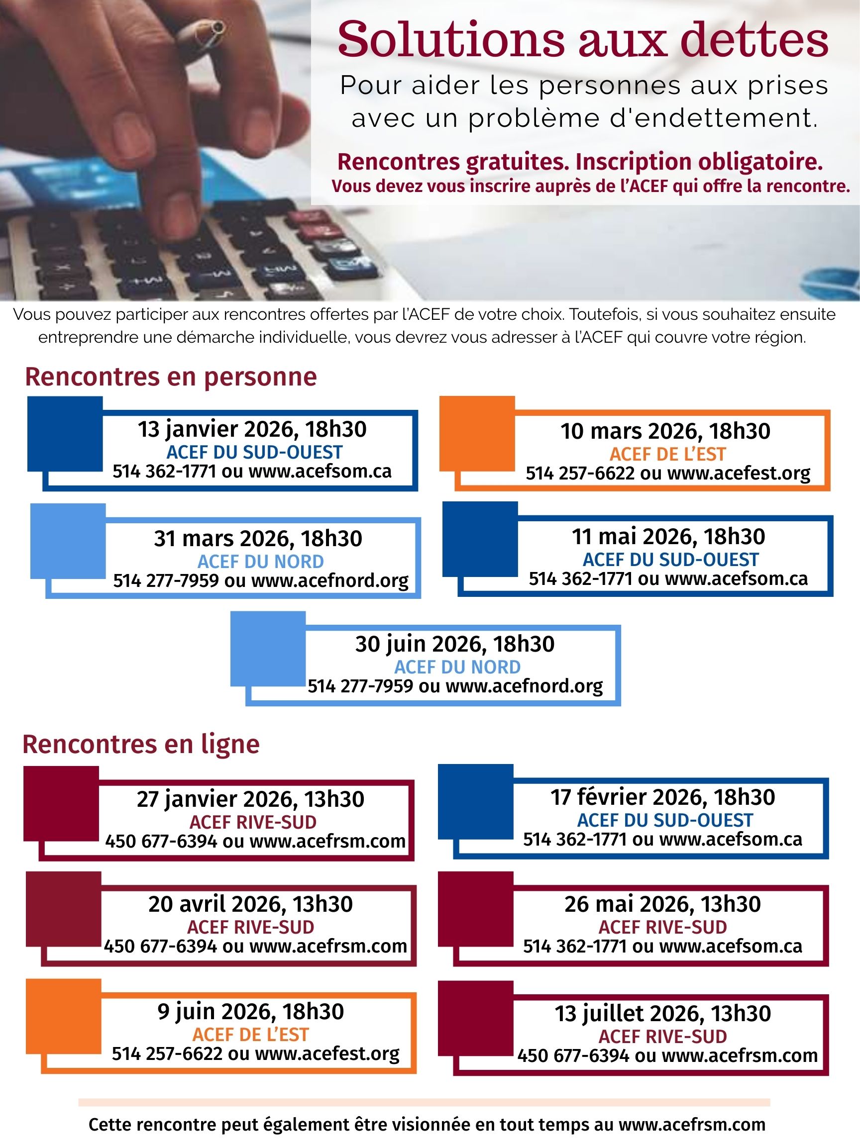 Affiche Solutions aux dettes