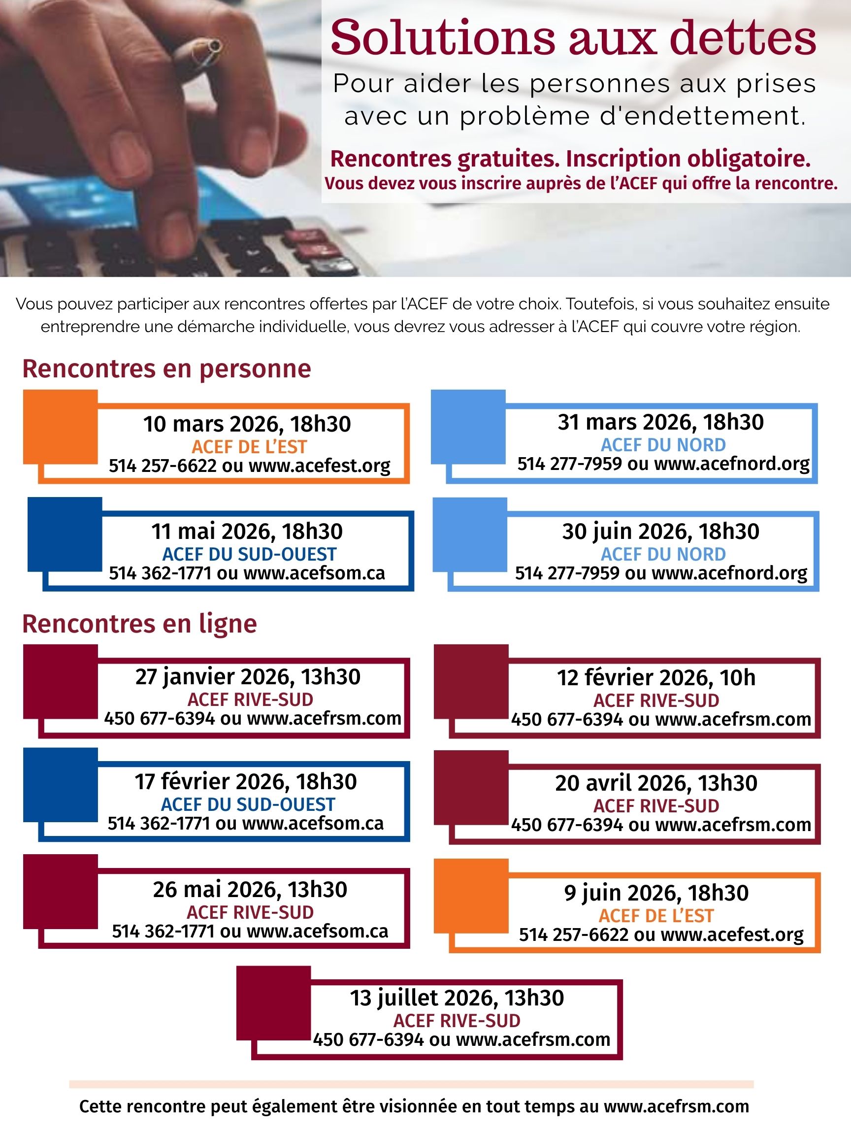 Affiche Solutions aux dettes